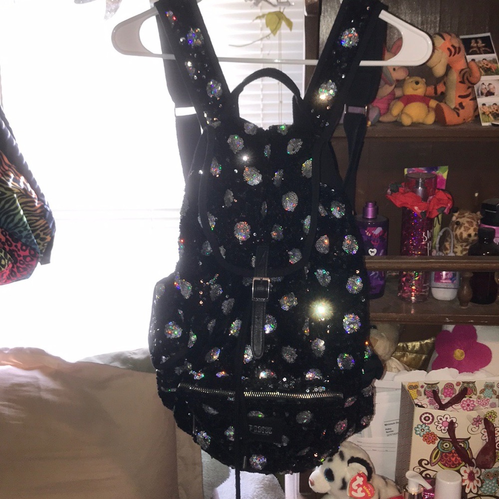 Vs pink rare sequined backpack